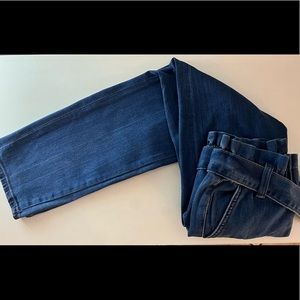NWT express paper bag waist jeans super high rise size 6R